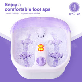 4 Rollers Bubble Heating Spa Massager for Feet