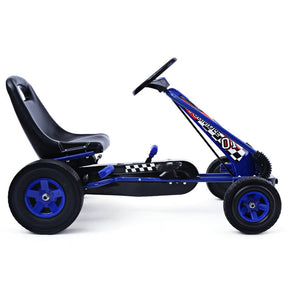 4 Wheels Kids Pedal Go Kart Powered Ride On Toys Racer with Handbrake