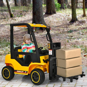 12V Kids Ride On Forklift with Remote Control and Back Trunk