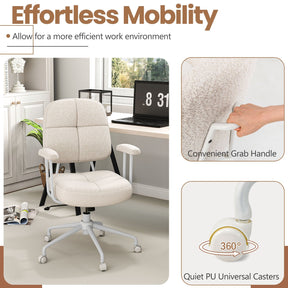 Upholstered Task Chair Adjustable Swivel Chair
