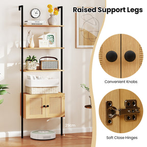 184cm Tall Wall-Mounted Bookshelf