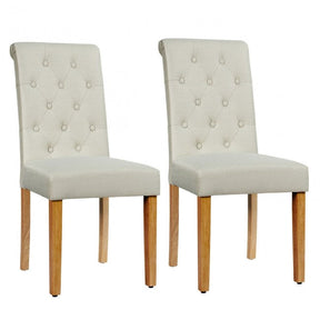 Set of 2 Tufted Dining Chairs