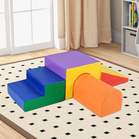 4-Piece Climb and Crawl Foam Block Play Set for Infant Baby