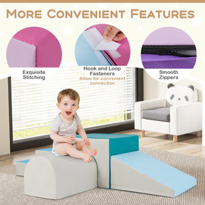 4-Piece Climb and Crawl Foam Block Play Set for Infant Baby