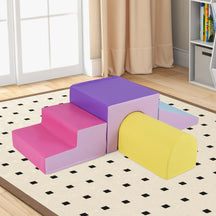 4-Piece Climb and Crawl Foam Block Play Set for Infant Baby