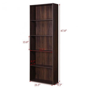 5-Shelf Storage Bookcase