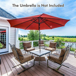 50 LBS 24 Inch Heavy Duty Outdoor Square Patio Umbrella Base with Wheels