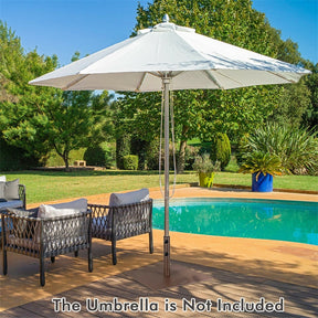50 LBS 24 Inch Heavy Duty Outdoor Square Patio Umbrella Base with Wheels