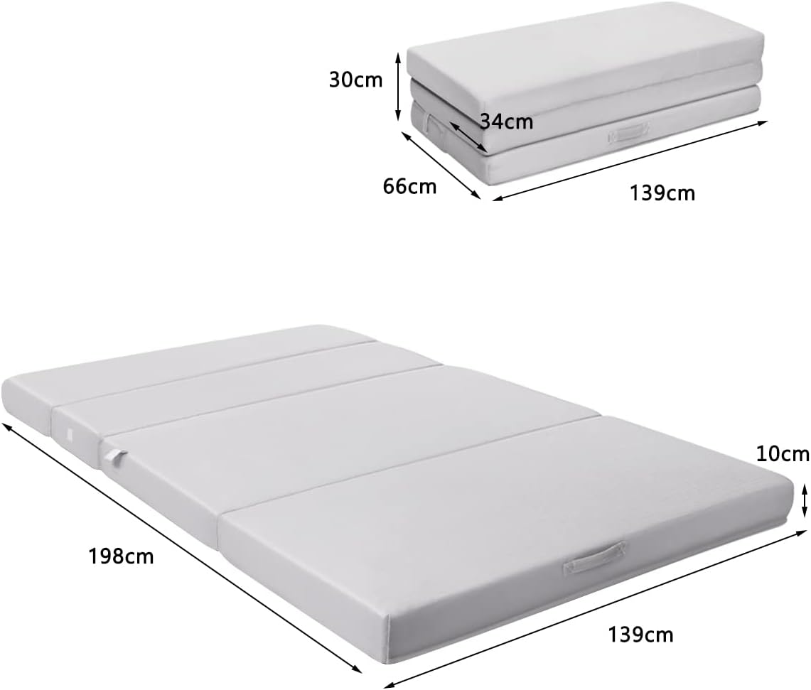 Giantex 10cm Folding Mattress, Portable Sofa Bed Play Mat for Guests Kids