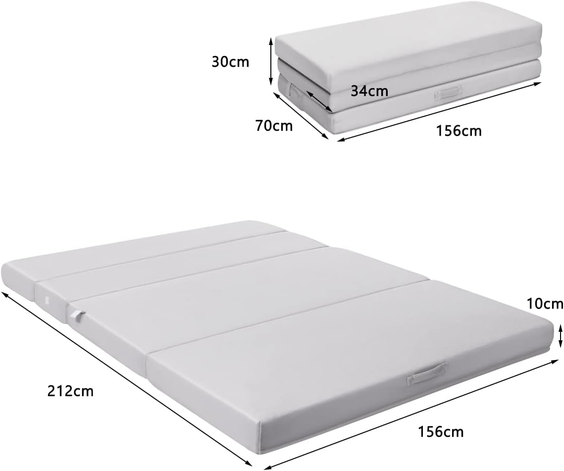 Giantex 10cm Folding Mattress, Portable Sofa Bed Play Mat for Guests Kids