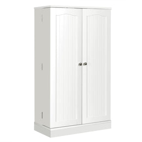 Kitchen Pantry Cabinet, Multifunctional Cupboard w/ 2 Doors & 17-Tier Shelves