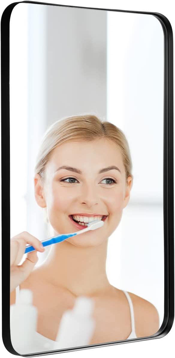 Giantex 80cm x 50cm Bathroom Wall Mirror, Rectangular Wall Hanging Mirror (Gold)