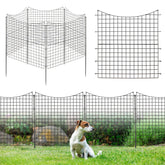 5 Panels No Dig Outdoor Decorative Garden Fence Versatile Metal Animal Barrier Landscape Fencing Edge with 5 Stakes
