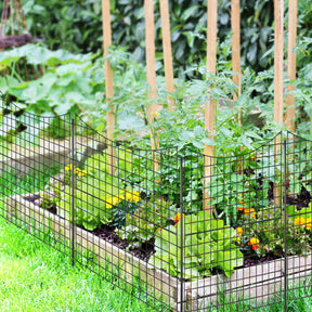 5 Panels No Dig Outdoor Decorative Garden Fence Versatile Metal Animal Barrier Landscape Fencing Edge with 5 Stakes