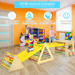 5 in 1 Toddling Kids Climbing Triangle and Cube Playing Set