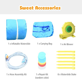 Inflatable Water Slide Bounce House with Water Cannon and Air Blower