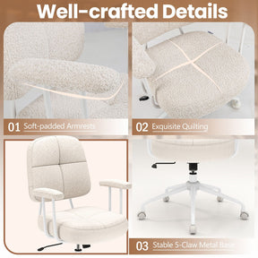 Upholstered Task Chair Adjustable Swivel Chair