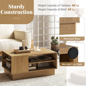 Modern Coffee Table Rectangle Center Table Accent Table for Living Room