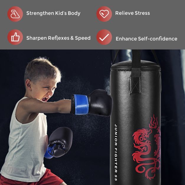 5 Pieces Kids Punching Bag Set with Boxing Gloves and Skipping Rope