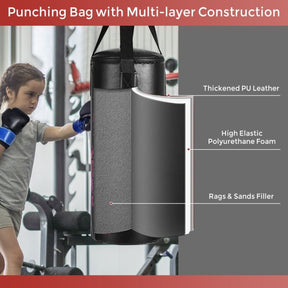 5 Pieces Kids Punching Bag Set with Boxing Gloves and Skipping Rope