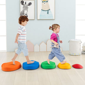5 Pieces Stackable Toddler River Stone Set with Non-Slip Edge