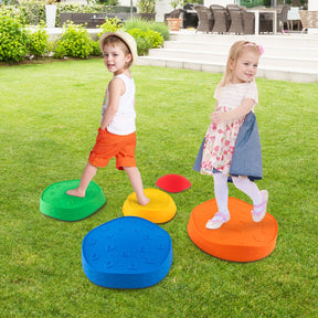 5 Pieces Stackable Toddler River Stone Set with Non-Slip Edge