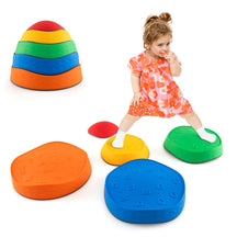 5 Pieces Stackable Toddler River Stone Set with Non-Slip Edge
