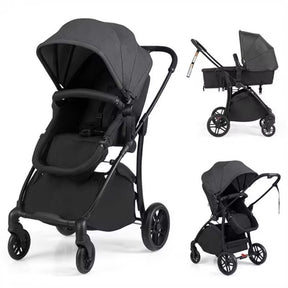 Hikidspace 2-in-1 Foldable Baby Stroller with Reversible Seat and Adjustable Backrest