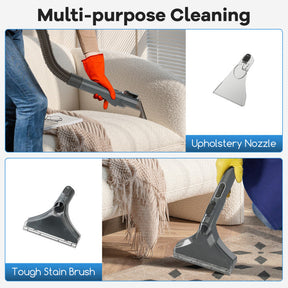 600W Upholstery Cleaner Machine with 15Kpa Powerful Suction and Versatile Attachments