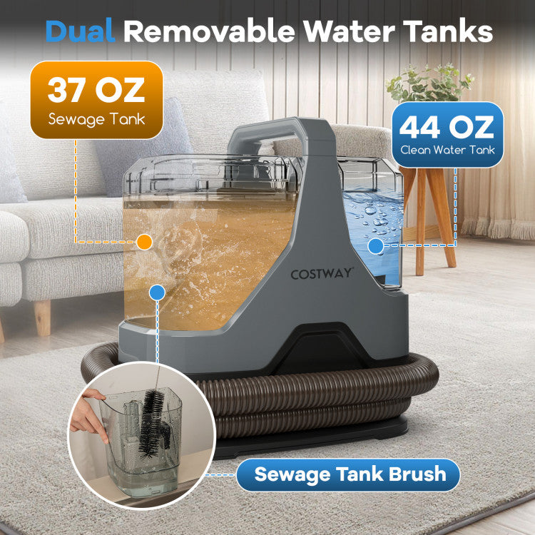 600W Upholstery Cleaner Machine with 15Kpa Powerful Suction and Versatile Attachments