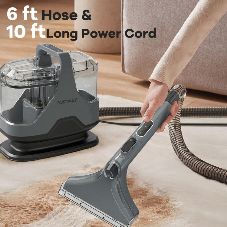 600W Upholstery Cleaner Machine with 15Kpa Powerful Suction and Versatile Attachments