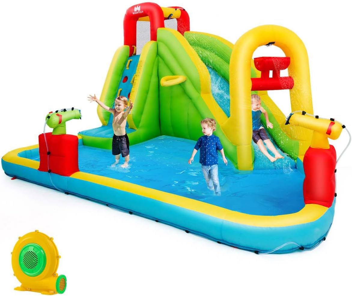 Hikidspace Inflatable Water Slide, 7-in-1 Giant Water Slide Bouncer Park
