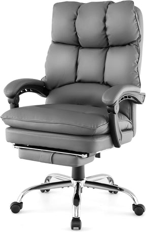 Soft Padded Office Chair, Ergonomic Adjustable Reclining Chair