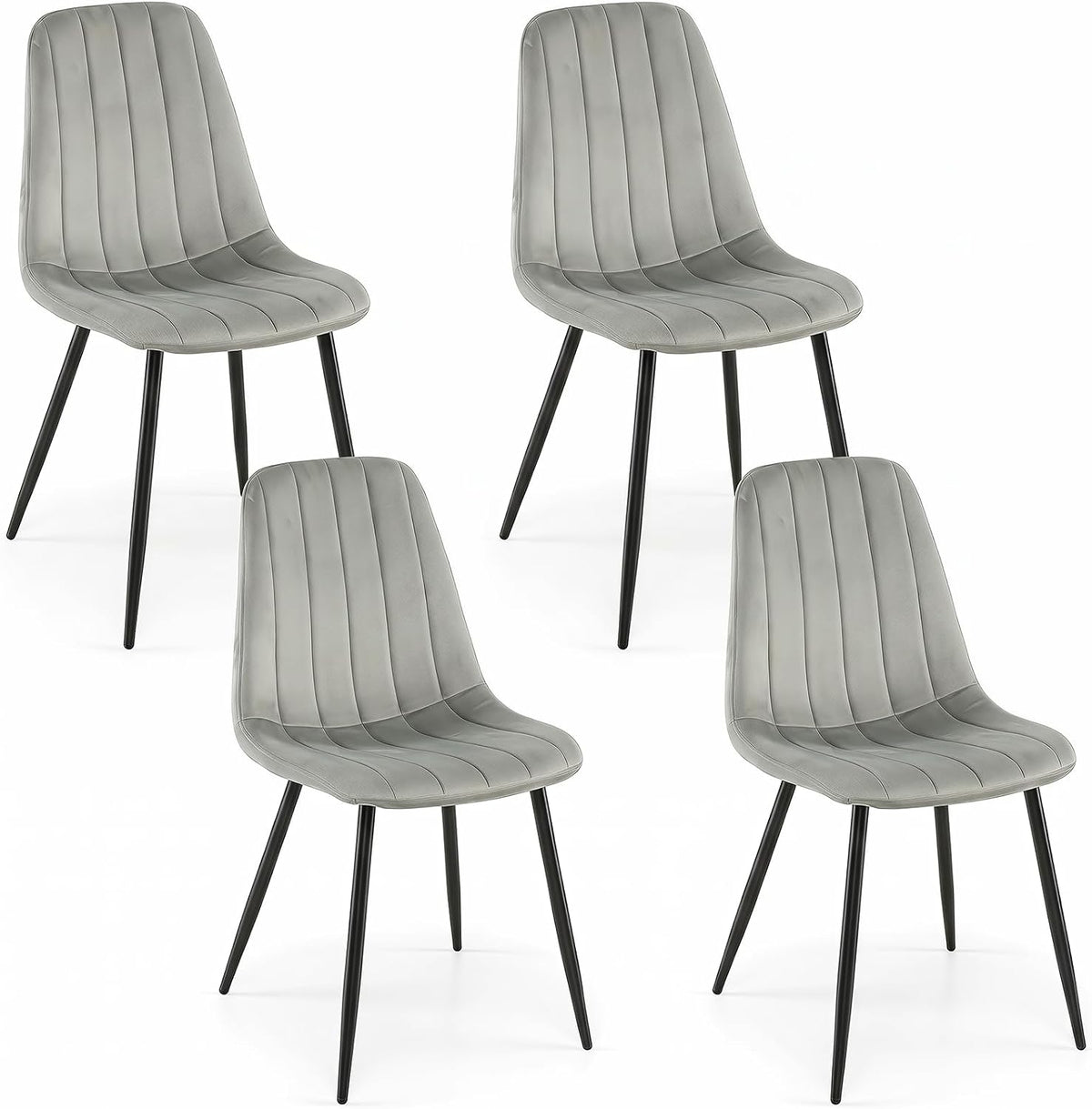 Dining Chairs Set of 4 with Sturdy Metal Legs