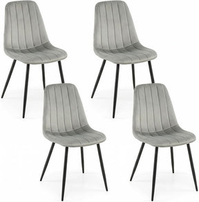 Dining Chairs Set of 4 with Sturdy Metal Legs
