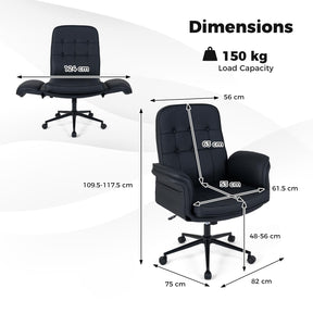 Criss Cross Chair, Adjustable Swivel Vanity Chair with 5-Position Armrests