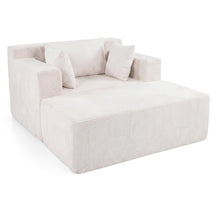 Single Foam Sofa with Ottoman, Boneless Floor Lounge Chair with Pillows for Small Spaces