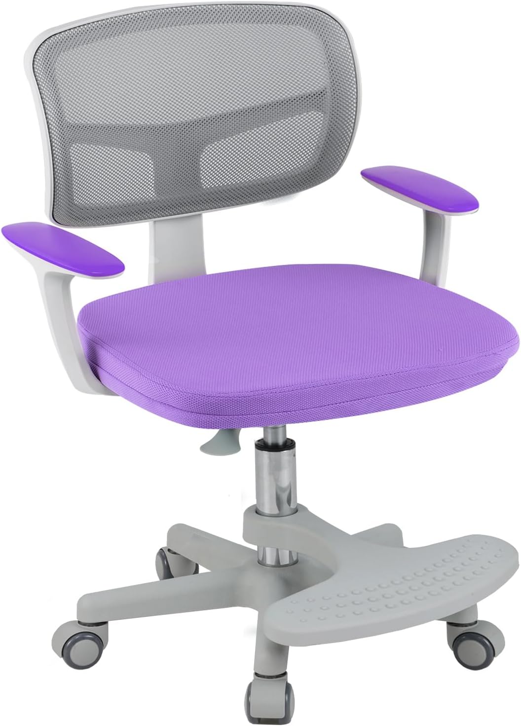 Student Ergonomic Computer Chair w/Adjustable Height, Swivel Rolling Kids Office Chair for 3-15