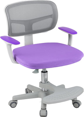 Student Ergonomic Computer Chair w/Adjustable Height, Swivel Rolling Kids Office Chair for 3-15