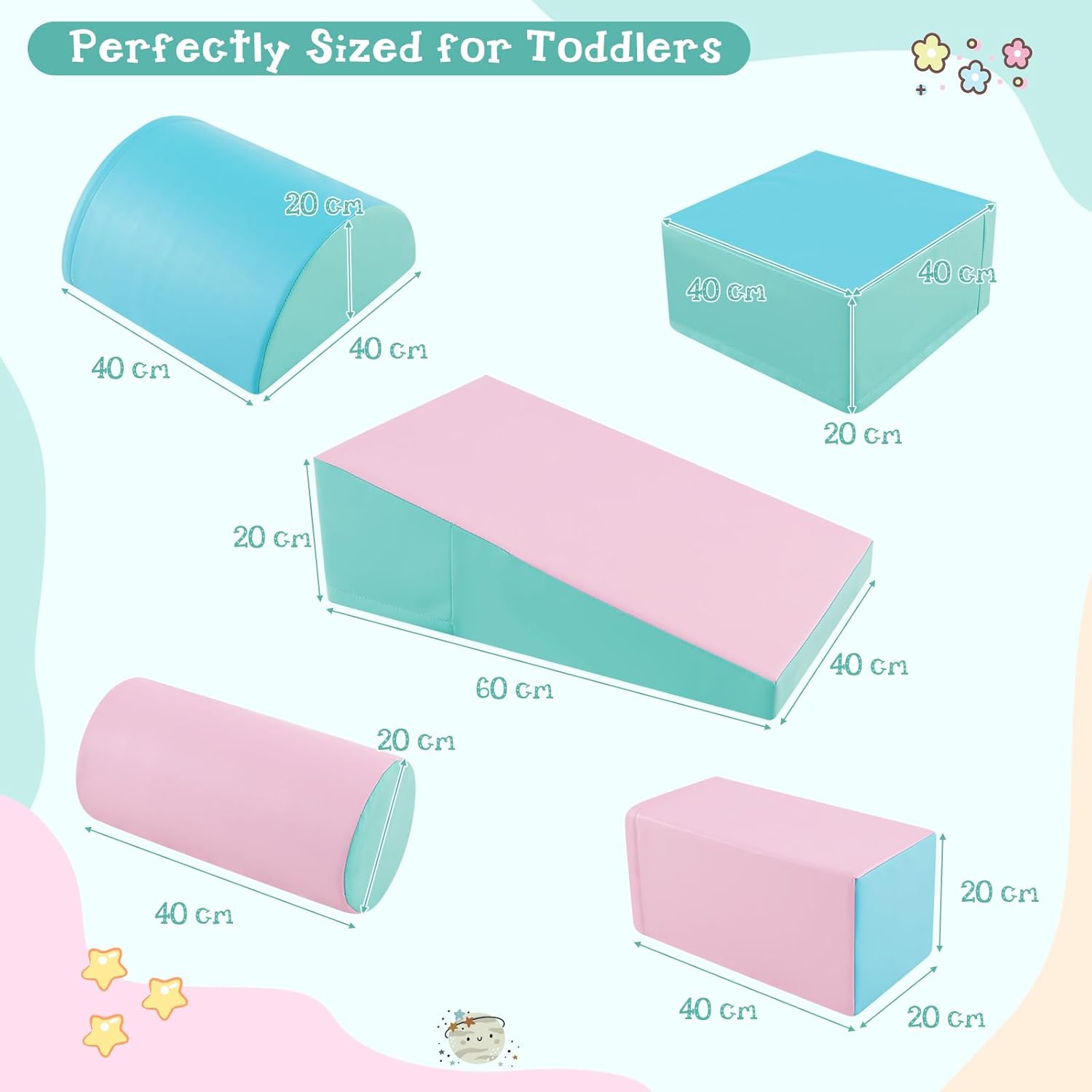 Kid Crawl Climb Foam Shapes Playset for Toddler