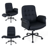 Criss Cross Chair, Adjustable Swivel Vanity Chair with 5-Position Armrests