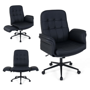 Criss Cross Chair, Adjustable Swivel Vanity Chair with 5-Position Armrests