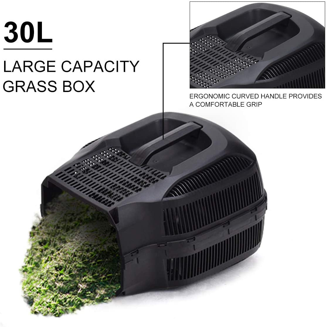 14" 12 Amp Folding Corded Electric Push Lawn Mower with Grass Bag
