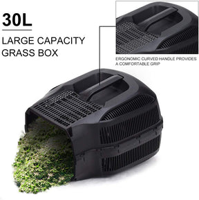 14" 12 Amp Folding Corded Electric Push Lawn Mower with Grass Bag
