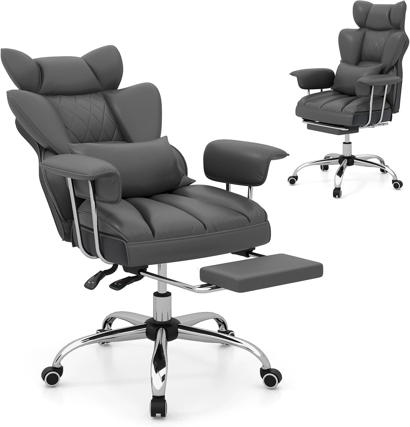 Executive Desk Chair w/Retractable Footrest