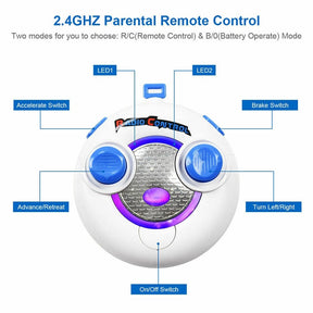 6V Battery Powered R/C Kids Ride On Car with LED Lights MP3