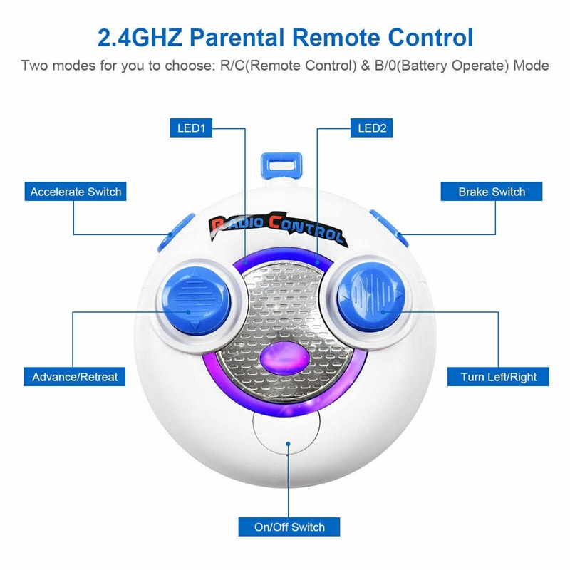 6V Battery Powered R/C Kids Ride On Car with LED Lights MP3