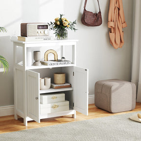 Bathroom Storage Cabinet Floor Storage Organizer w/ 2 Doors Modern Storage Unit