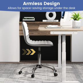 Task Chair Adjustable Office Chair w/ Swivel Seat Upholstered Computer Desk