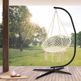 Hanging Hammock with solid steel C stand frame
